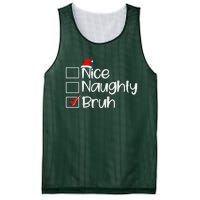 Funny Christmas Nice Naughty Bruh List Mesh Reversible Basketball Jersey Tank