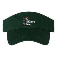 Funny Christmas Nice Naughty Bruh List Visor