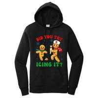 Funny Christmas Nurse Did You Try Icing It Gingerbread Man Gift Women's Pullover Hoodie