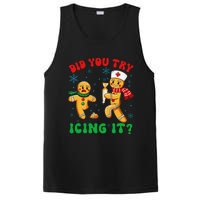 Funny Christmas Nurse Did You Try Icing It Gingerbread Man Gift PosiCharge Competitor Tank