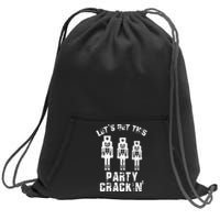 Funny Christmas Nutcracker Design Group Party Matching Set Sweatshirt Cinch Pack Bag