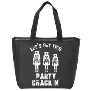 Funny Christmas Nutcracker Design Group Party Matching Set Zip Tote Bag