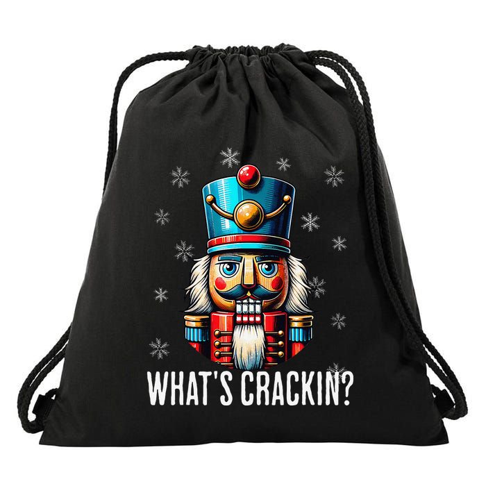 Funny Christmas Nutcracker Xmas Nutcrackers YAll Are Nuts Drawstring Bag