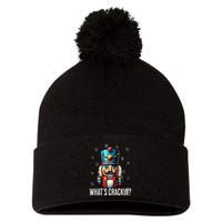 Funny Christmas Nutcracker Xmas Nutcrackers YAll Are Nuts Pom Pom 12in Knit Beanie