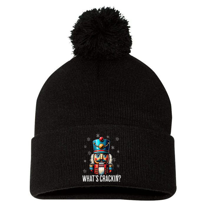 Funny Christmas Nutcracker Xmas Nutcrackers YAll Are Nuts Pom Pom 12in Knit Beanie