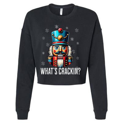 Funny Christmas Nutcracker Xmas Nutcrackers YAll Are Nuts Cropped Pullover Crew