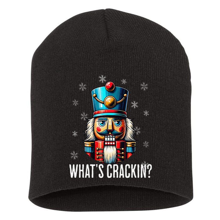 Funny Christmas Nutcracker Xmas Nutcrackers YAll Are Nuts Short Acrylic Beanie