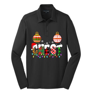 Funny Chest Nuts Couples Christmas Chestnuts Adult Matching Meaningful Gift Silk Touch Performance Long Sleeve Polo