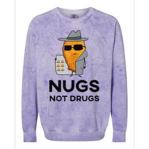 Funny Chicken Nuggets Nugs Not Drugs Colorblast Crewneck Sweatshirt