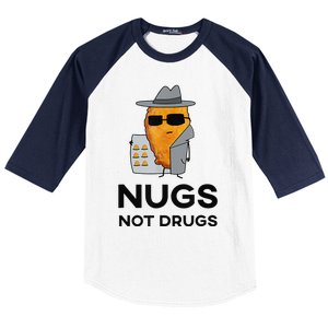 Funny Chicken Nuggets Nugs Not Drugs Baseball Sleeve Shirt