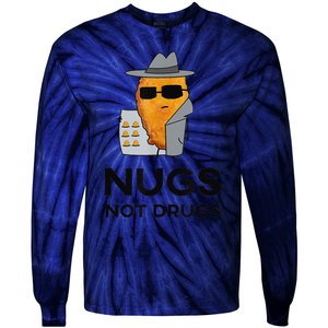 Funny Chicken Nuggets Nugs Not Drugs Tie-Dye Long Sleeve Shirt