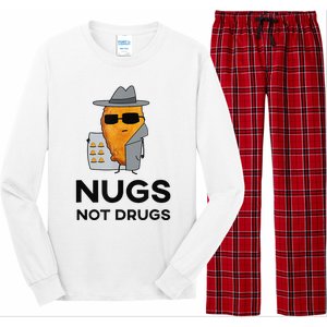 Funny Chicken Nuggets Nugs Not Drugs Long Sleeve Pajama Set