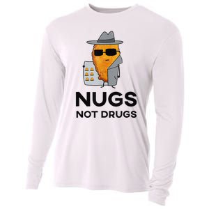 Funny Chicken Nuggets Nugs Not Drugs Cooling Performance Long Sleeve Crew