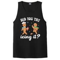 Funny Christmas Nurse Gingerbread Man Did You Try Icing It PosiCharge Competitor Tank