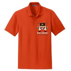 Funny Christmas Nutcracker Whats Crackin Dry Zone Grid Polo