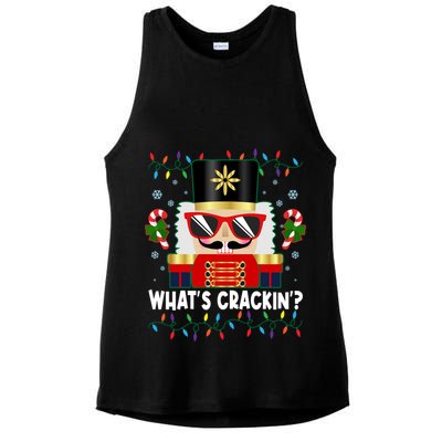 Funny Christmas Nutcracker Whats Crackin Ladies PosiCharge Tri-Blend Wicking Tank