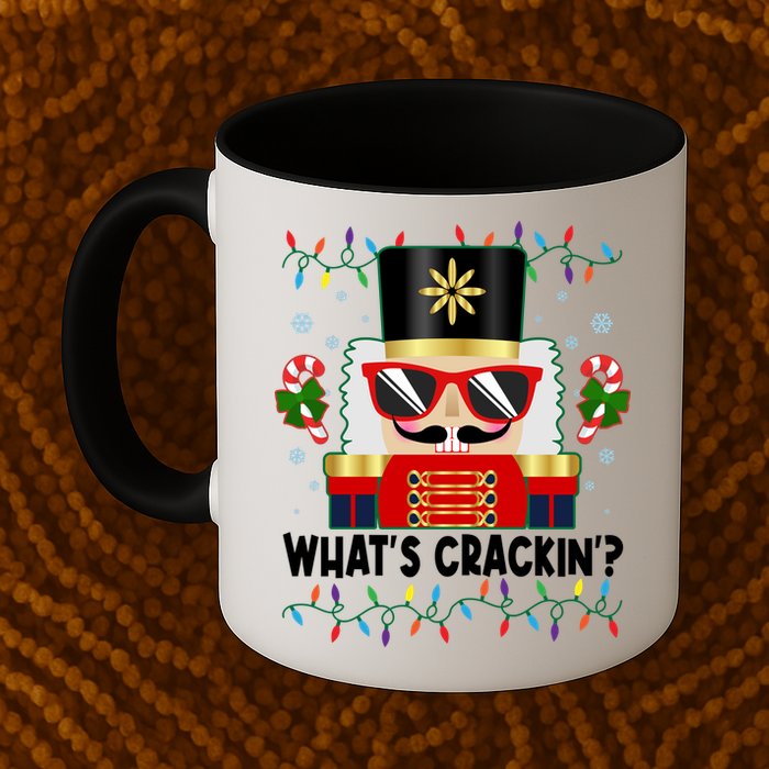 Funny Christmas Nutcracker Whats Crackin Mug