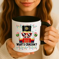 Funny Christmas Nutcracker Whats Crackin Mug