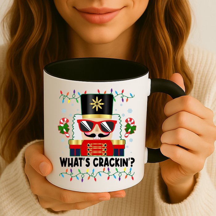 Funny Christmas Nutcracker Whats Crackin Mug