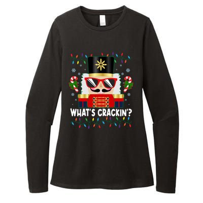 Funny Christmas Nutcracker Whats Crackin Womens CVC Long Sleeve Shirt