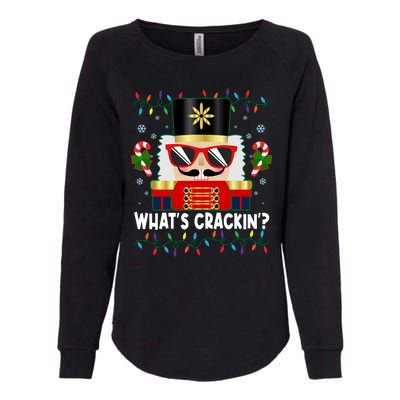 Funny Christmas Nutcracker Whats Crackin Womens California Wash Sweatshirt