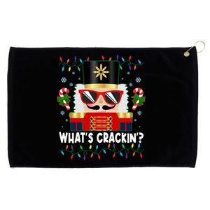 Funny Christmas Nutcracker Whats Crackin Grommeted Golf Towel