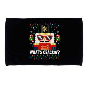 Funny Christmas Nutcracker Whats Crackin Microfiber Hand Towel