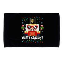 Funny Christmas Nutcracker Whats Crackin Microfiber Hand Towel