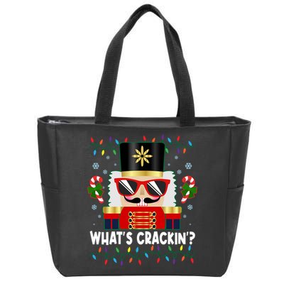 Funny Christmas Nutcracker Whats Crackin Zip Tote Bag