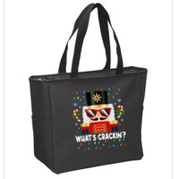 Funny Christmas Nutcracker Whats Crackin Zip Tote Bag