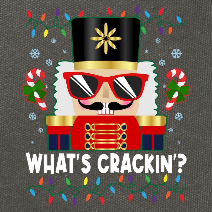Funny Christmas Nutcracker Whats Crackin Cotton Canvas Backpack