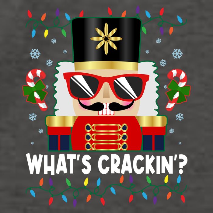 Funny Christmas Nutcracker Whats Crackin Vector Backpack
