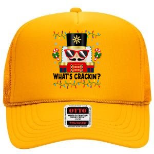 Funny Christmas Nutcracker Whats Crackin High Crown Mesh Back Trucker Hat