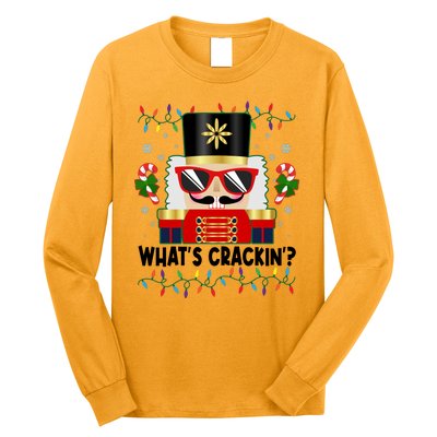 Funny Christmas Nutcracker Whats Crackin Long Sleeve Shirt