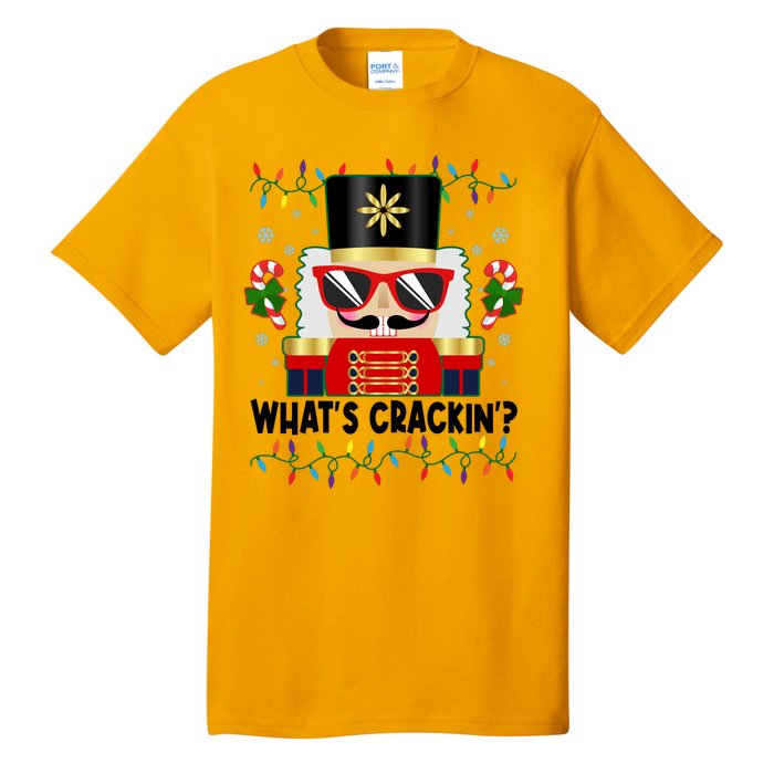 Funny Christmas Nutcracker Whats Crackin Tall T-Shirt