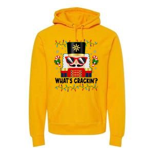 Funny Christmas Nutcracker Whats Crackin Premium Hoodie