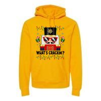 Funny Christmas Nutcracker Whats Crackin Premium Hoodie