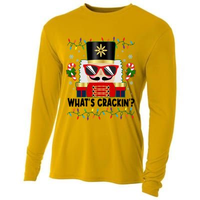 Funny Christmas Nutcracker Whats Crackin Cooling Performance Long Sleeve Crew