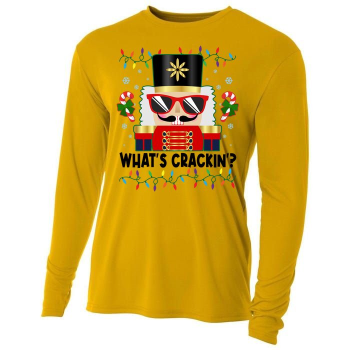 Funny Christmas Nutcracker Whats Crackin Cooling Performance Long Sleeve Crew