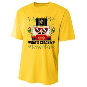 Funny Christmas Nutcracker Whats Crackin Performance Sprint T-Shirt