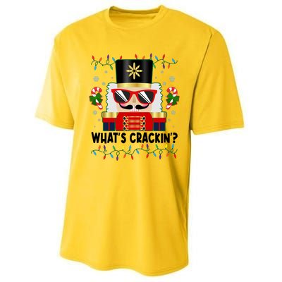 Funny Christmas Nutcracker Whats Crackin Performance Sprint T-Shirt