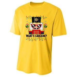 Funny Christmas Nutcracker Whats Crackin Youth Performance Sprint T-Shirt