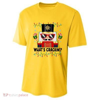 Funny Christmas Nutcracker Whats Crackin Youth Performance Sprint T-Shirt