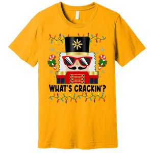 Funny Christmas Nutcracker Whats Crackin Premium T-Shirt