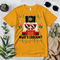 Funny Christmas Nutcracker Whats Crackin Premium T-Shirt