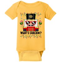 Funny Christmas Nutcracker Whats Crackin Baby Bodysuit