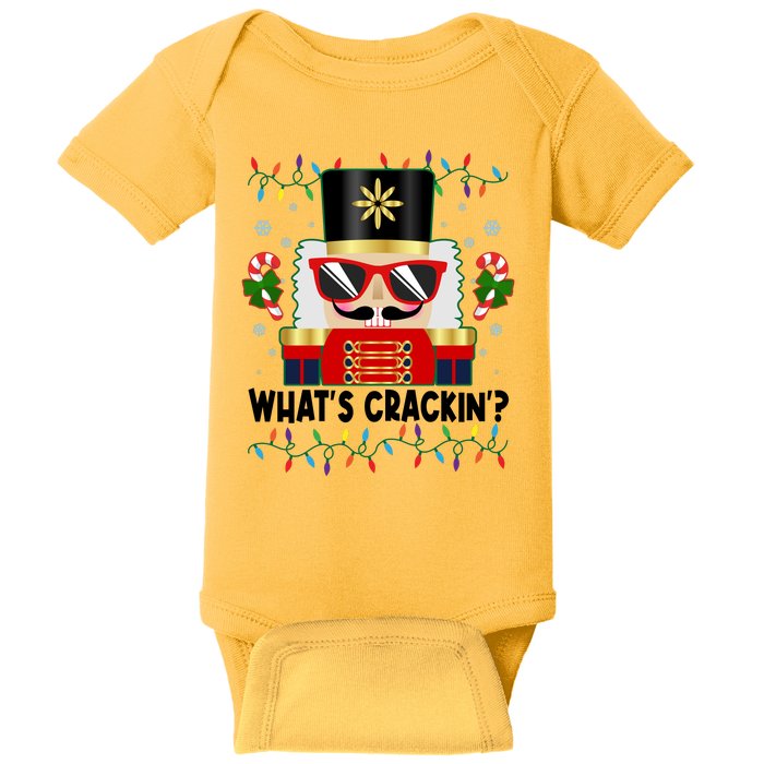 Funny Christmas Nutcracker Whats Crackin Baby Bodysuit