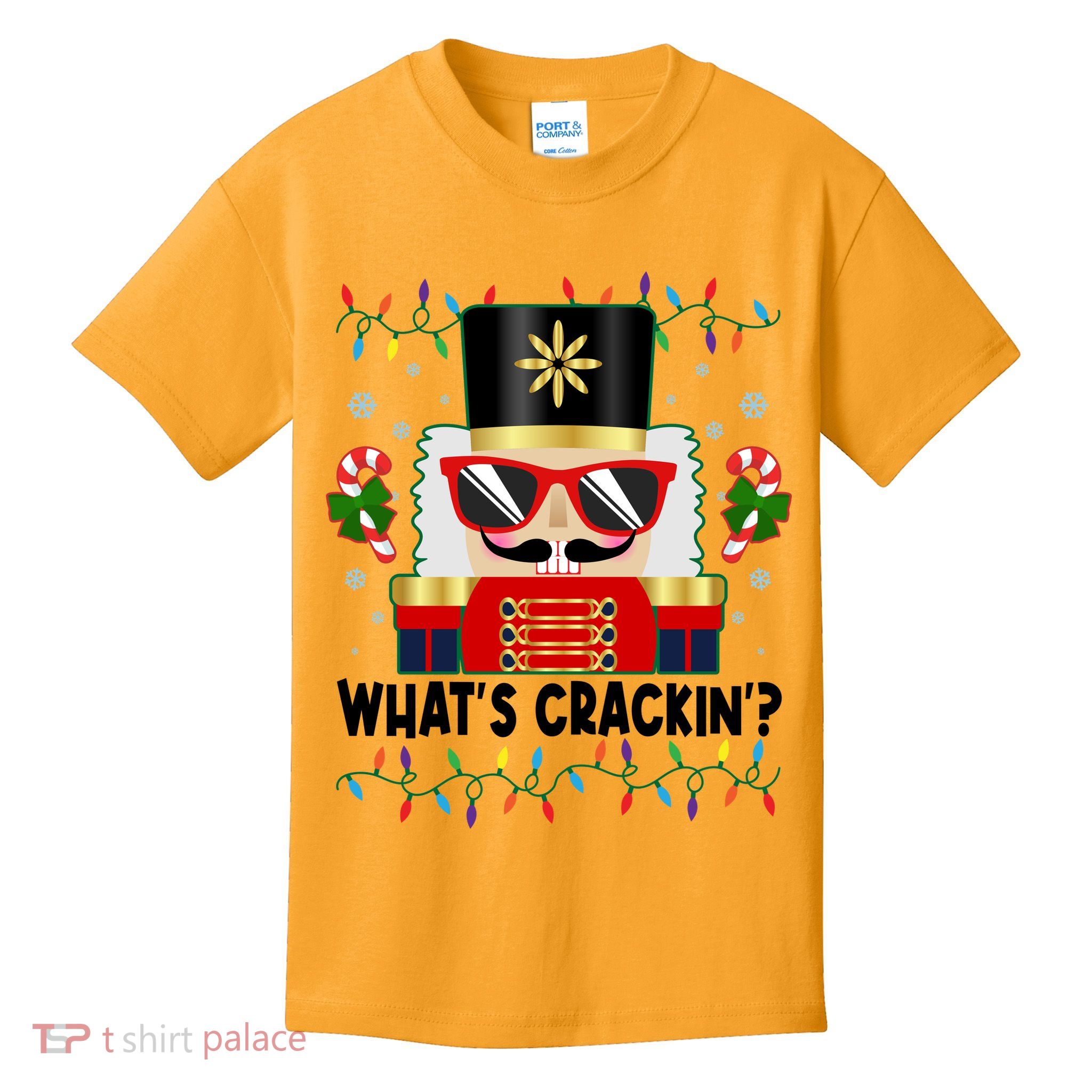 Funny Christmas Nutcracker Whats Crackin Kids T-Shirt