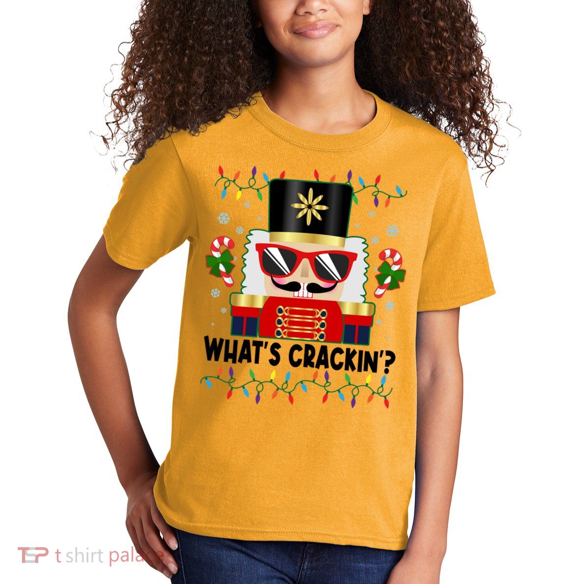 Funny Christmas Nutcracker Whats Crackin Kids T-Shirt