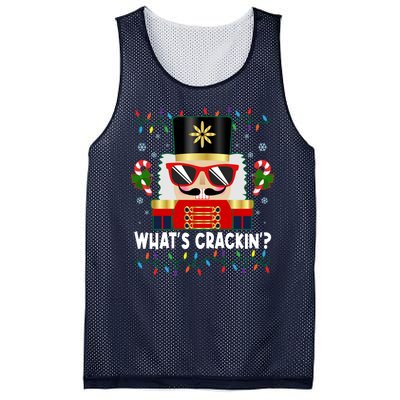 Funny Christmas Nutcracker Whats Crackin Mesh Reversible Basketball Jersey Tank